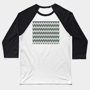 Green Chevron Pattern Baseball T-Shirt